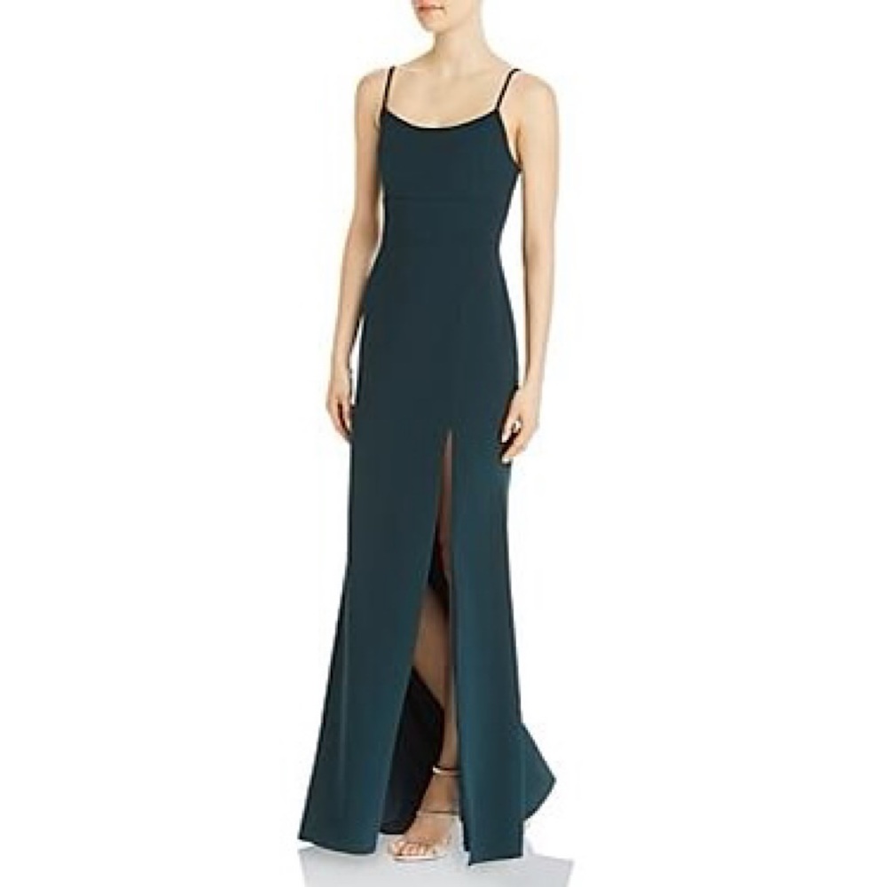 Aqua Womens Spaghetti Strap Square Neck Gown